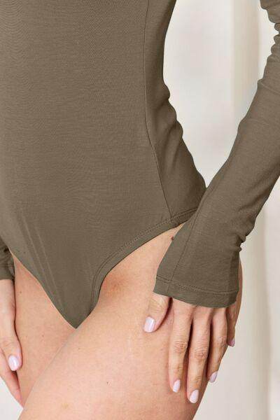Basic Bae Full Size Round Neck Long Sleeve Bodysuit for All - Selvanelle