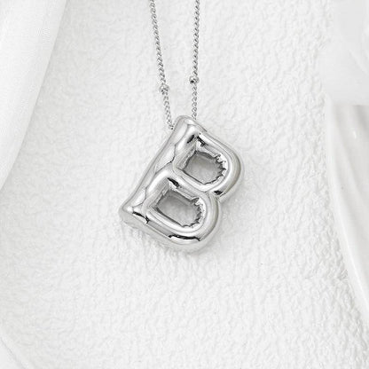 Copper Bubble Letter Pendant Necklace for Stylish Charm - Selvanelle