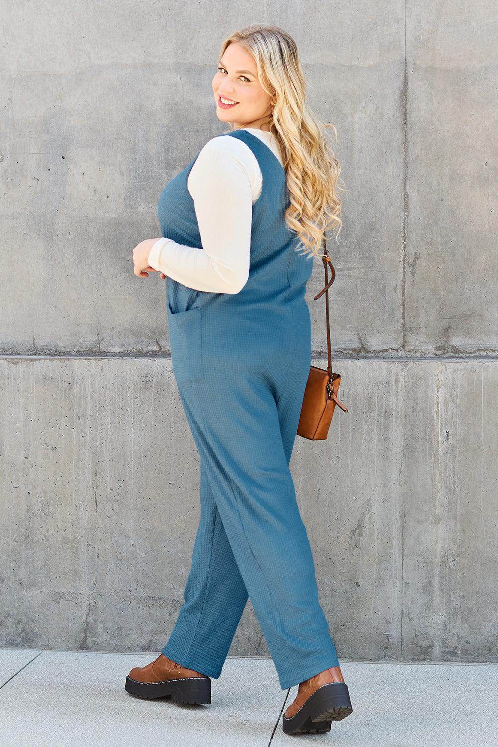 Double Take Full Size Sleeveless Straight Jumpsuit for Women - Selvanelle