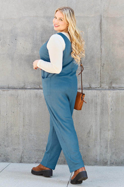 Double Take Full Size Sleeveless Straight Jumpsuit for Women - Selvanelle