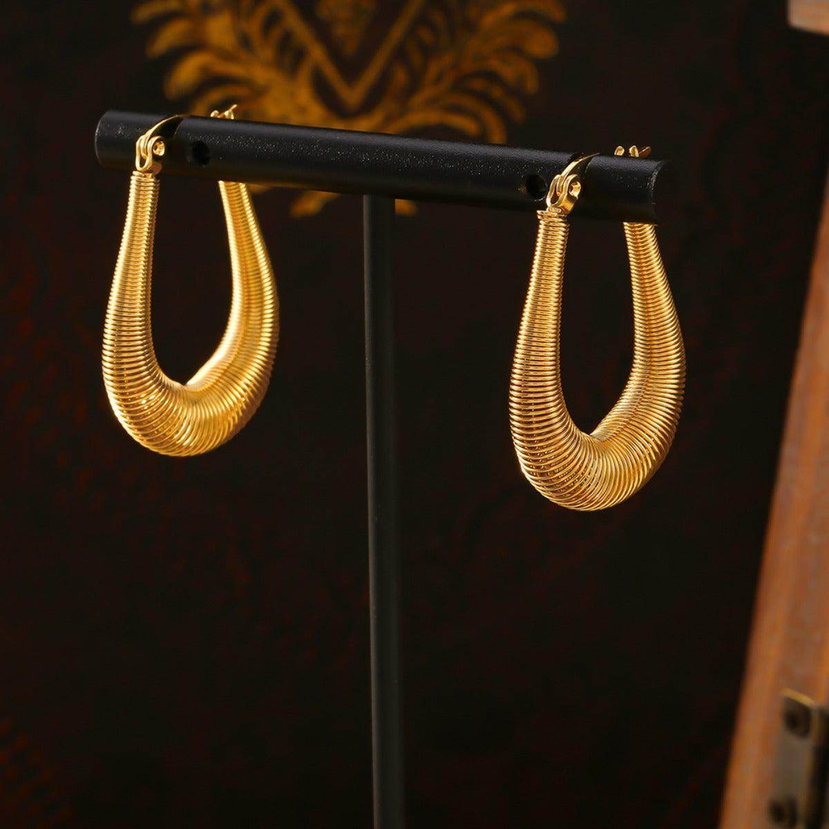 Titanium Steel U Shape Earrings for Elegant Everyday Wear - Selvanelle