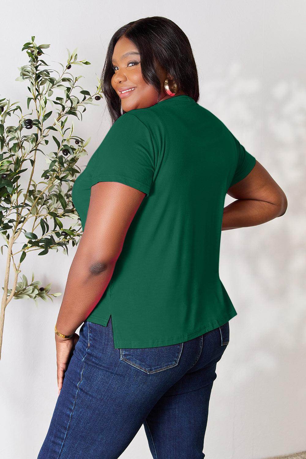 Basic Bae Full Size Round Neck Short Sleeve T-Shirt for Women - Selvanelle