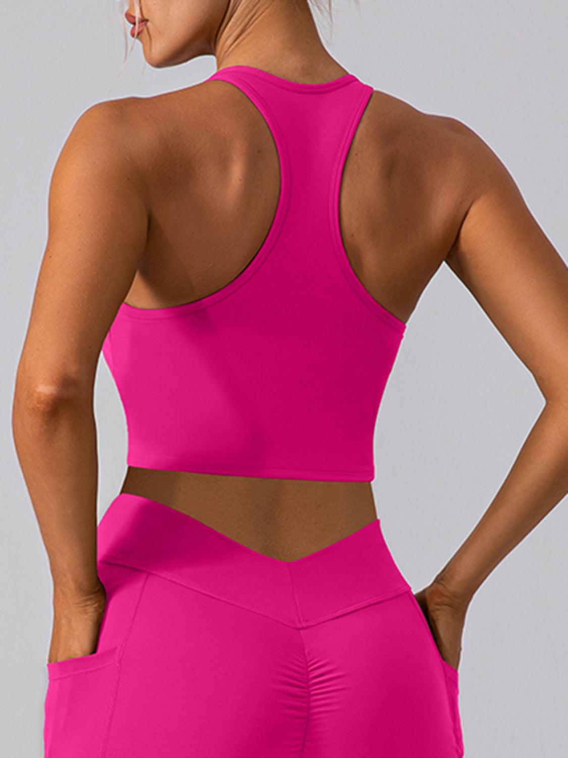 Square Neck Racerback Cropped Tank for Stylish Comfort