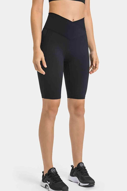 Millennia High Waist Biker Shorts with Pockets for Women - Selvanelle
