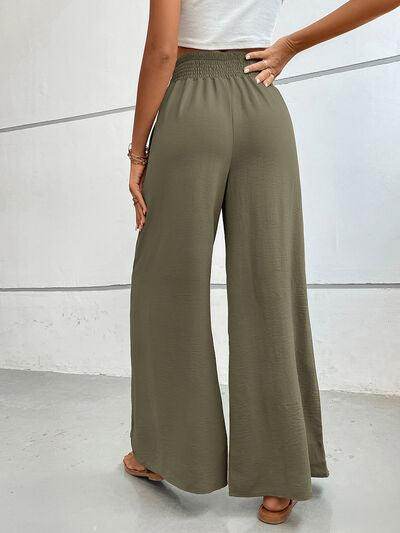 Perfee Wide Leg Pants with Pockets for Women Stylish Comfort - Selvanelle