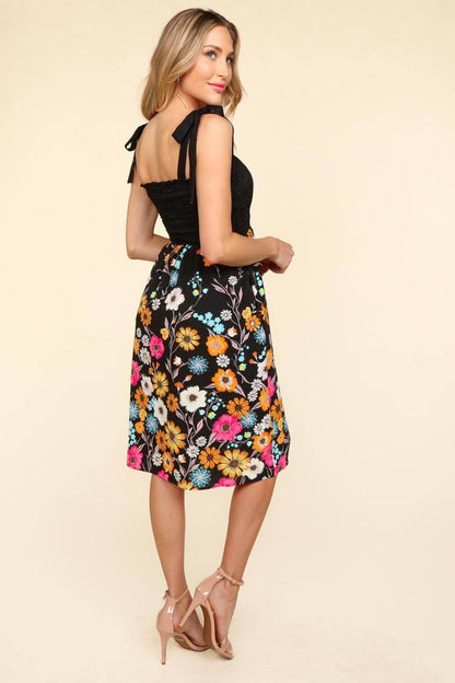 Haptics Smocked Cami Floral Dress for Summer Style - Selvanelle