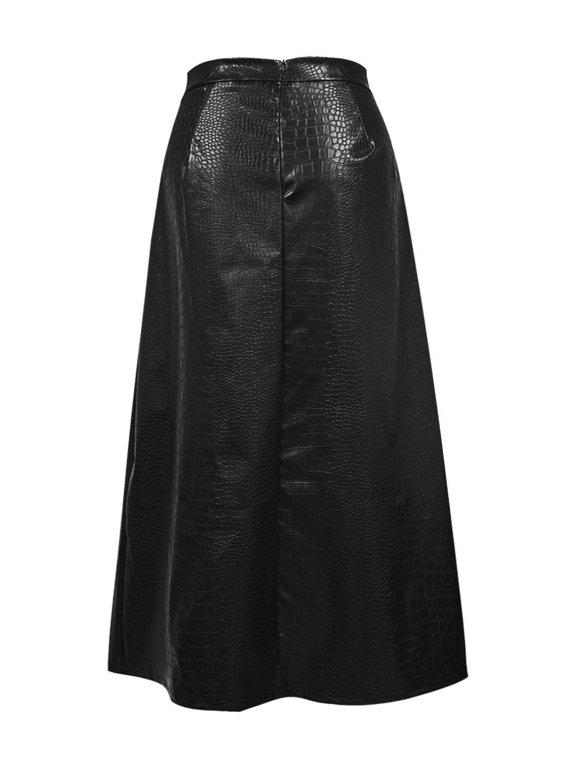 High Waist Midi Skirt for Women with Opaque Style