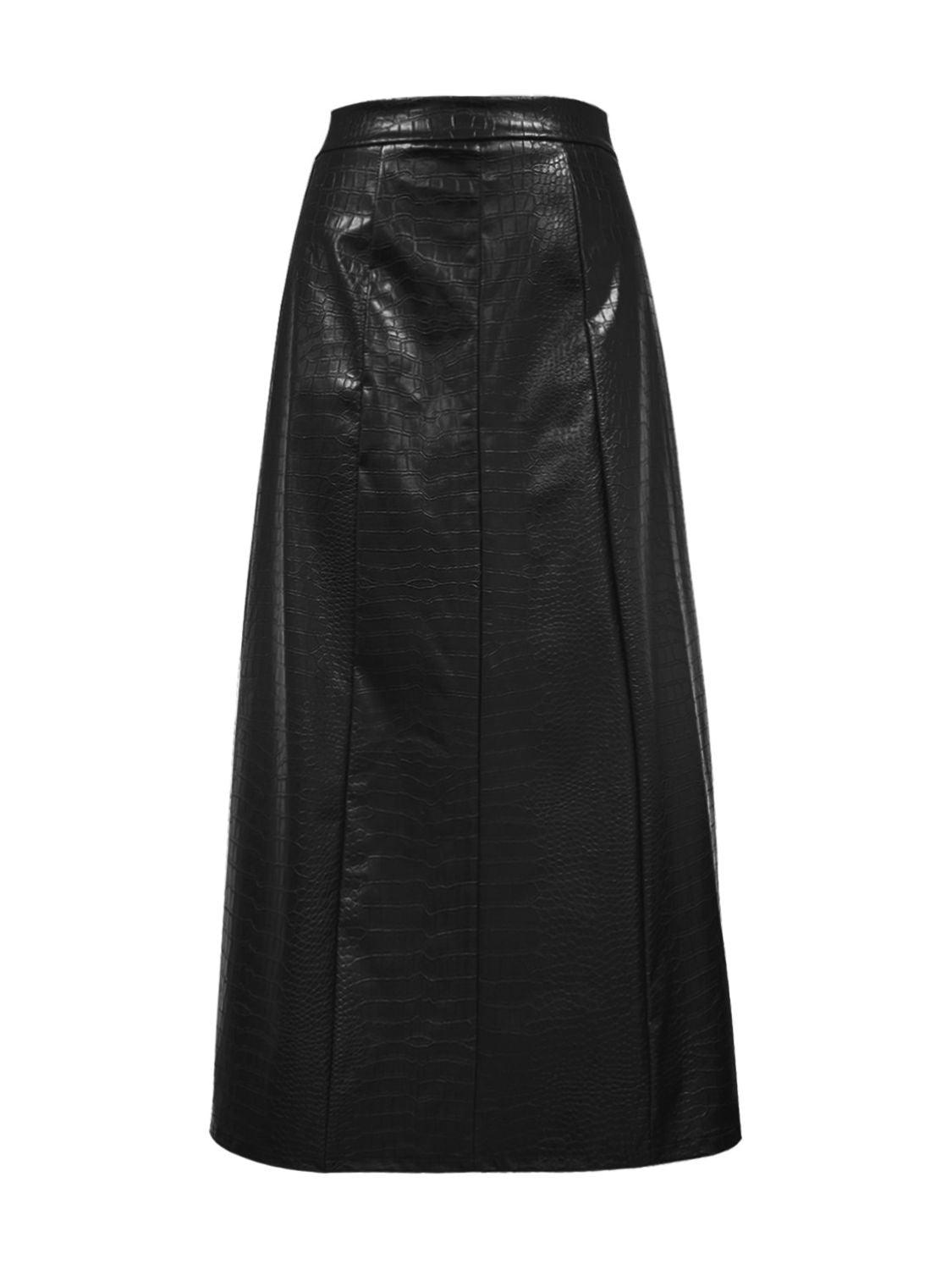 High Waist Midi Skirt for Women with Opaque Style