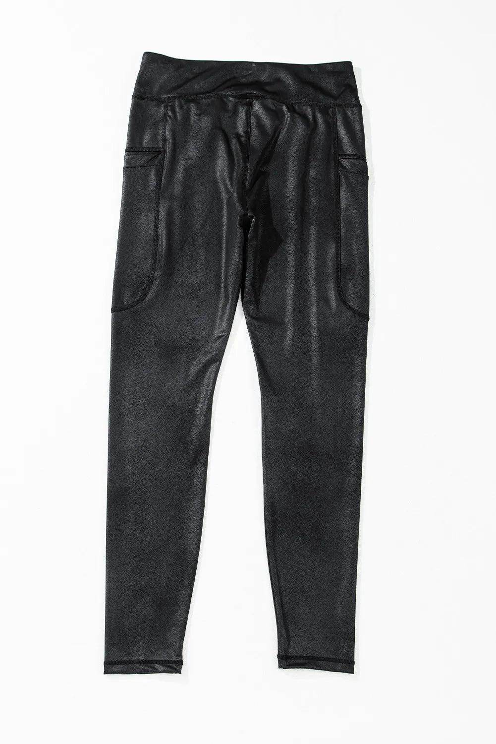 Pocketed V-Cut Waist Leggings for Comfort and Style - Selvanelle