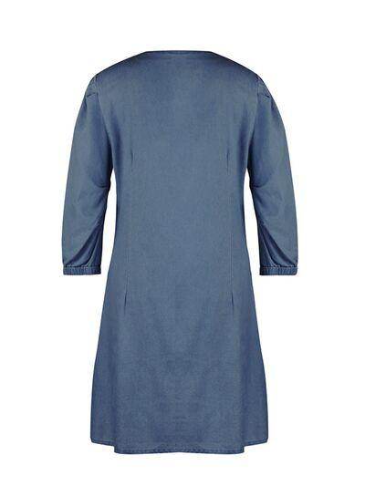 Full Size V-Neck Half Sleeve Dress for Everyday Wear - Selvanelle