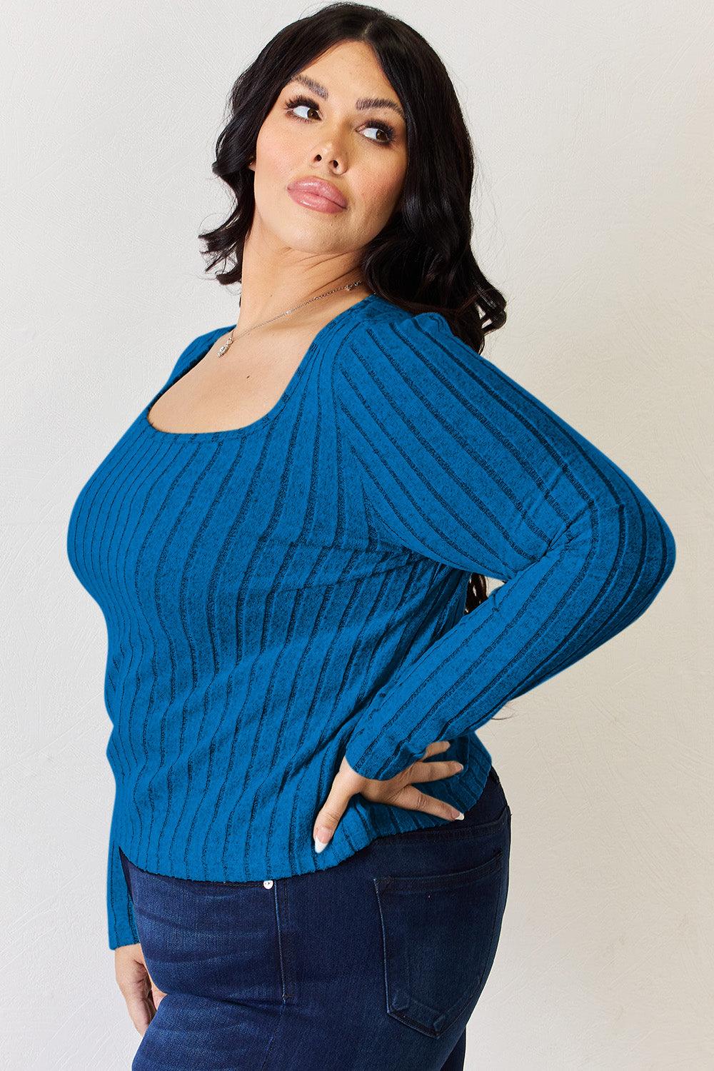 Basic Bae Full Size Ribbed Long Sleeve T-Shirt for Women