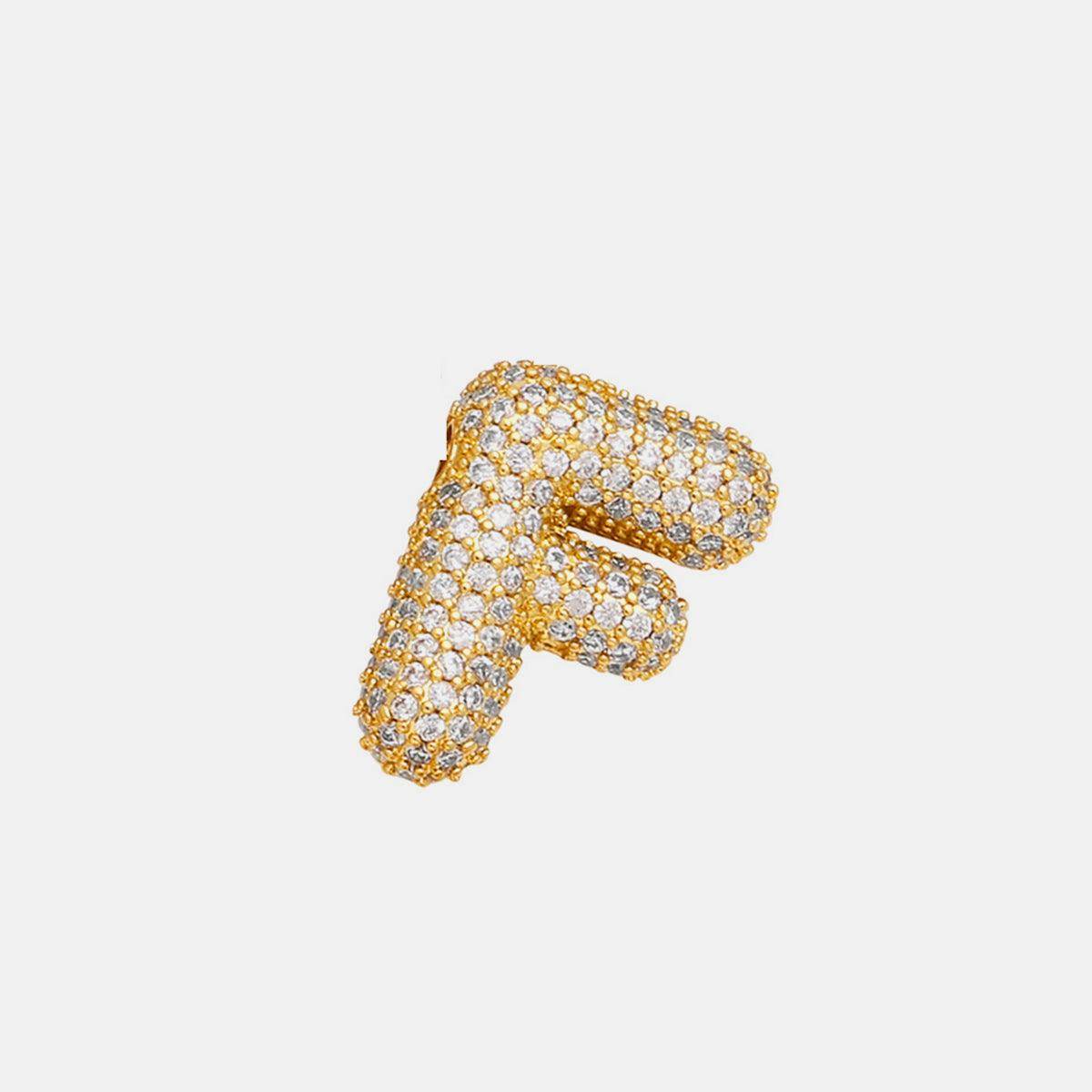 Inlaid Zircon Bubble Initial Necklace for Elegant Style - Selvanelle