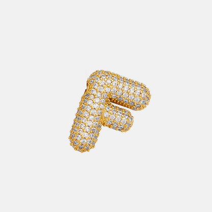 Inlaid Zircon Bubble Initial Necklace for Elegant Style - Selvanelle