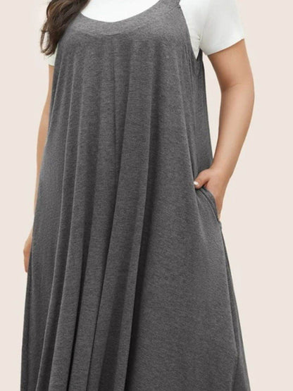 Full Size Pocketed Wide Leg Overalls - Selvanelle