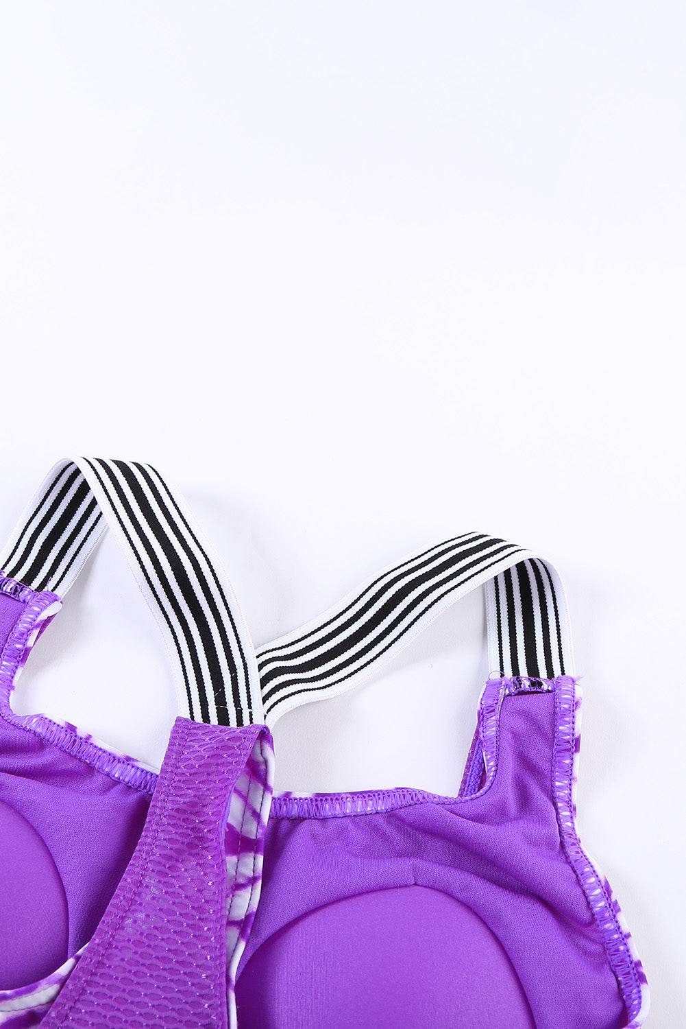 Scoop Neck Wide Strap Tankini Set - Selvanelle