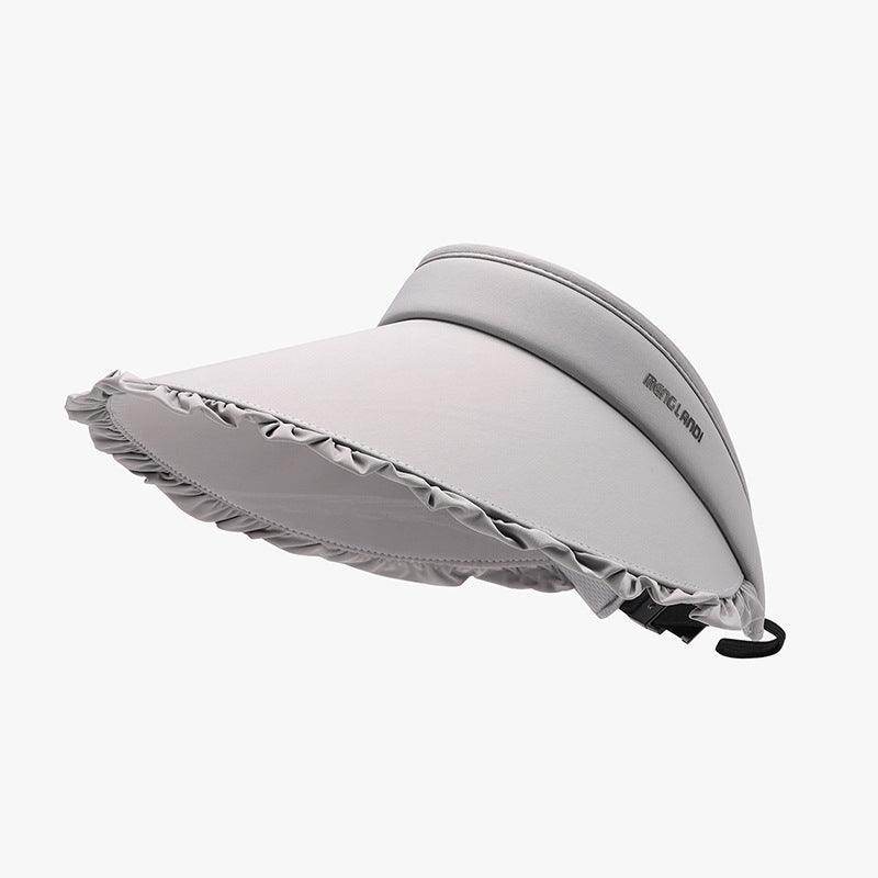 Frill Adjustable Ice Silk Sun Hat for Ultimate Sun Protection - Selvanelle