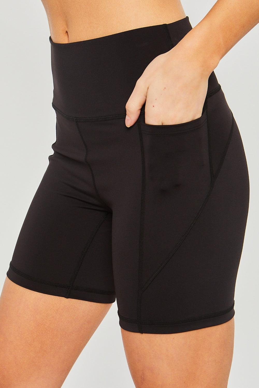 Love Tree High Waist Seam Detail Active Shorts for Women