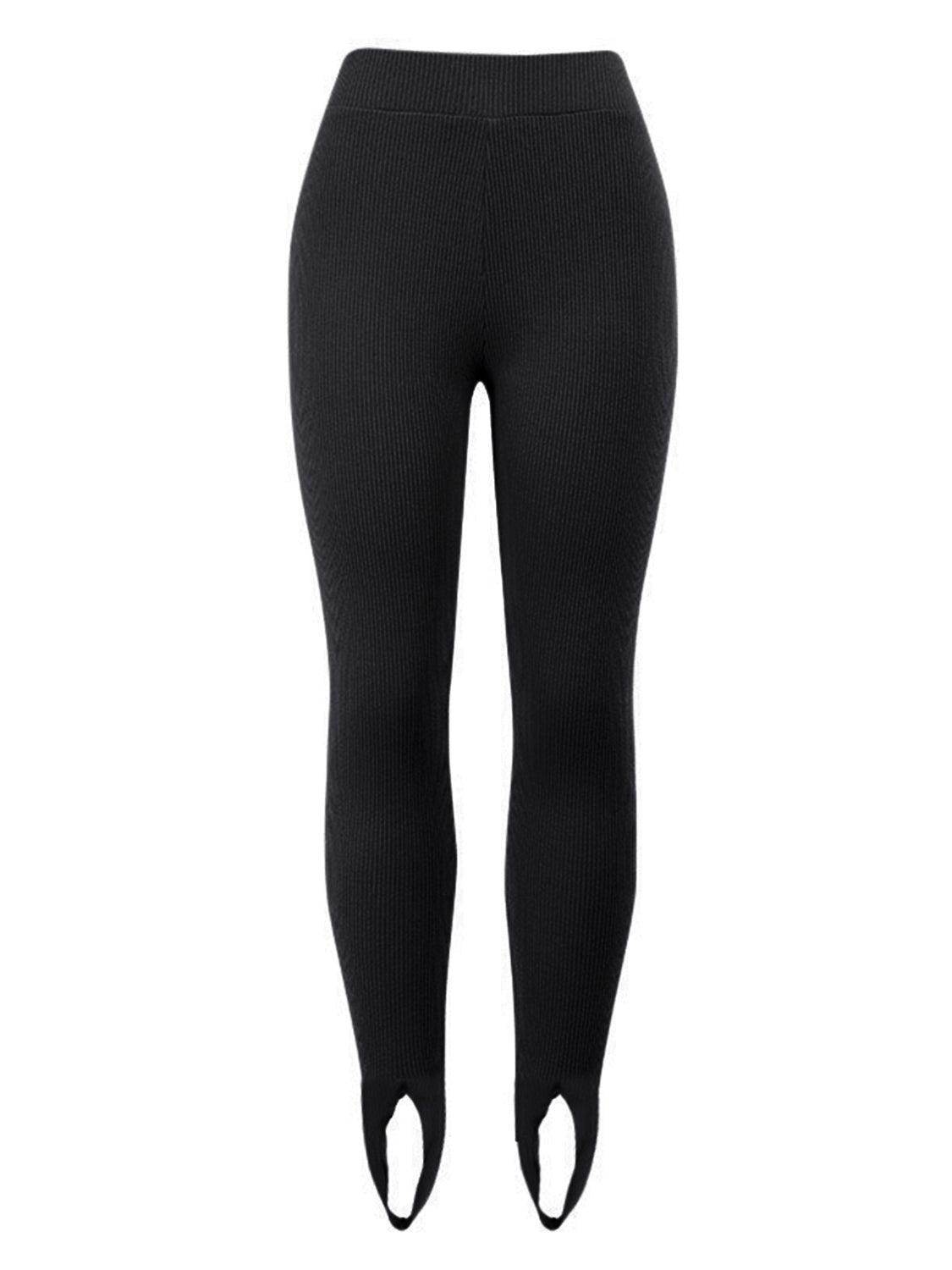 Ribbed Mid Waist Leggings for Comfortable Everyday Wear - Selvanelle