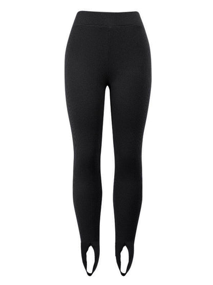 Ribbed Mid Waist Leggings for Comfortable Everyday Wear - Selvanelle