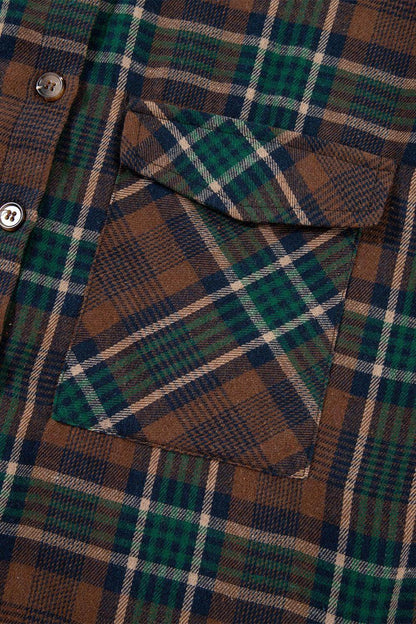 Plaid Button Up Long Sleeve Jacket for Women Stylish Fit - Selvanelle