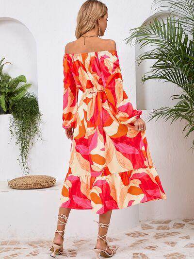 Stylish Printed Long Sleeve Midi Dress for All Occasions - Selvanelle