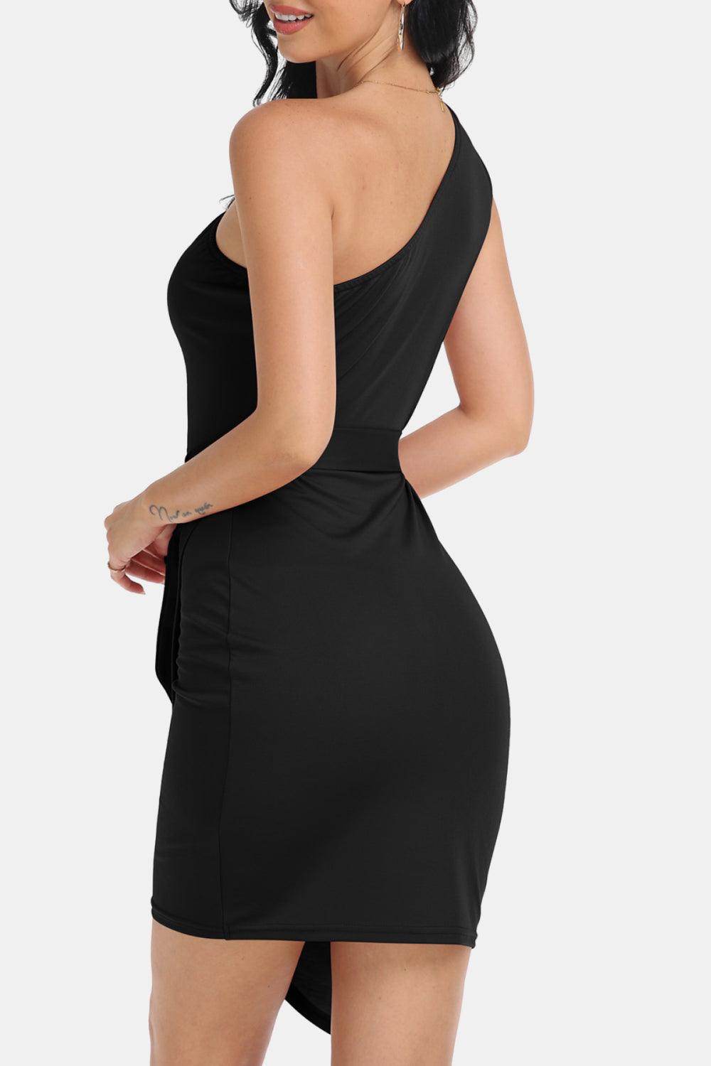 Chic Tie Front One-Shoulder Sleeveless Dress for Women - Selvanelle