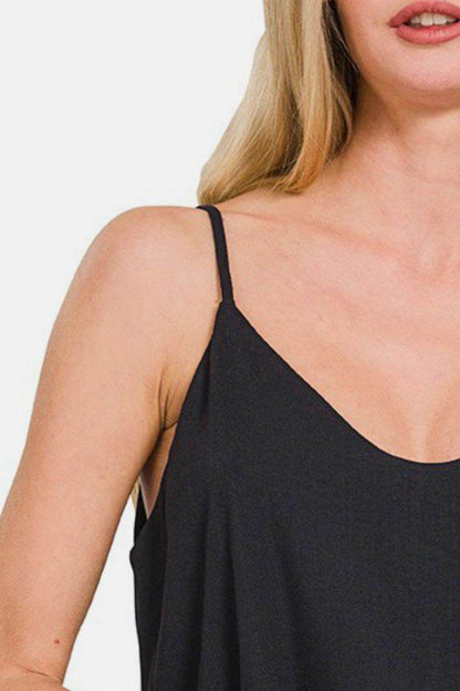 Zenana Two Layered Spaghetti Strap Cami for Women - Selvanelle