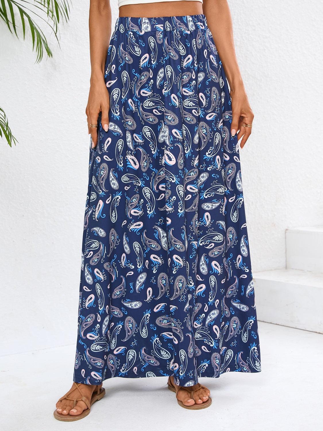 Stylish Printed Maxi Skirt for Effortless Summer Fashion