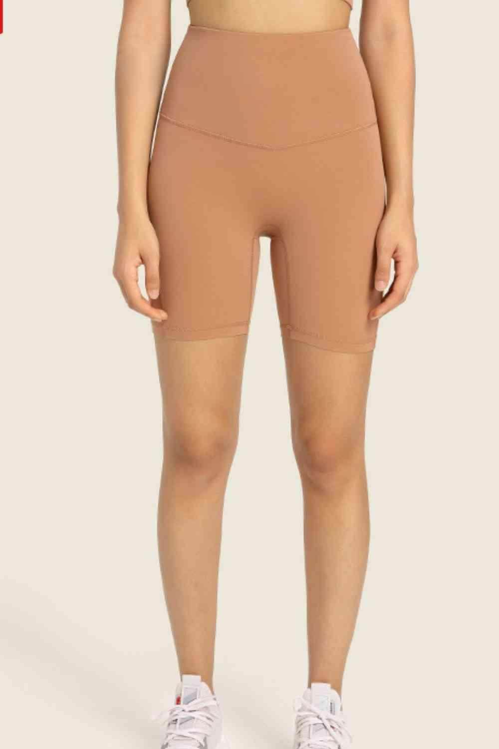 Millennia Seamless High-Rise Wide Waistband Biker Shorts - Selvanelle