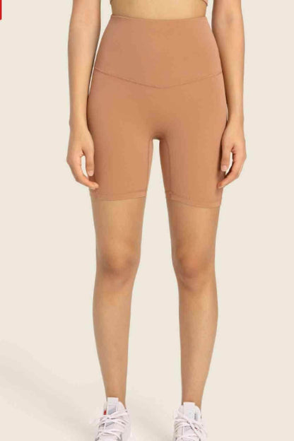 Millennia Seamless High-Rise Wide Waistband Biker Shorts - Selvanelle
