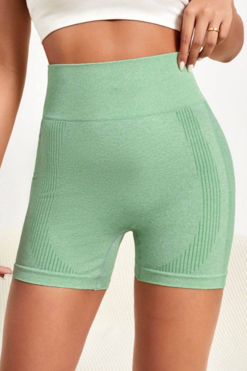 Wide Waistband Slim Fit Active Shorts - Selvanelle