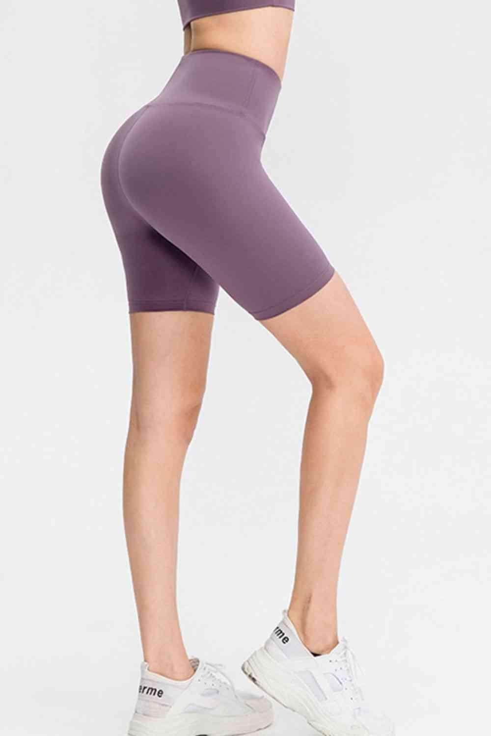 Slim Fit Wide Waistband Sports Shorts for Active Lifestyle - Selvanelle