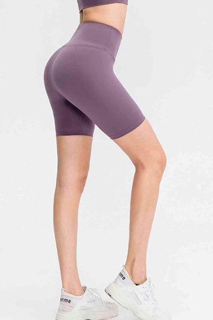 Slim Fit Wide Waistband Sports Shorts for Active Lifestyle - Selvanelle