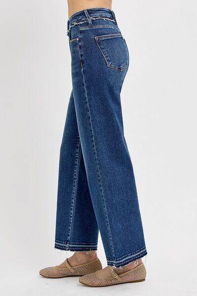 RISEN Full Size Tummy Control Bootcut Jeans Plus Size - Selvanelle