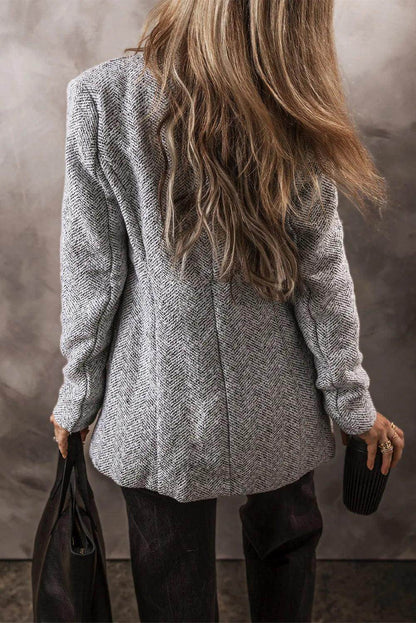 Open Front Long Sleeve Jacket for Women Casual Wear - Selvanelle