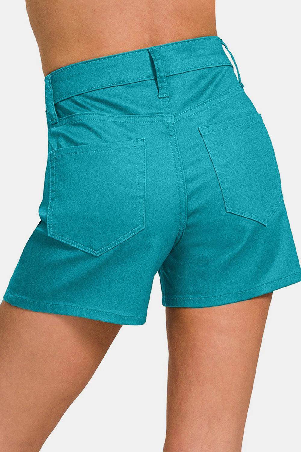 Zenana High Waist Denim Shorts for Women Summer Style - Selvanelle