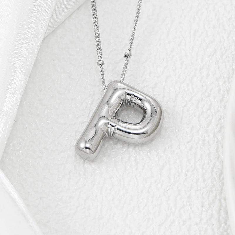 Copper Bubble Letter Pendant Necklace for Stylish Personalization - Selvanelle