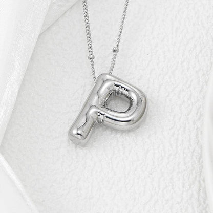 Copper Bubble Letter Pendant Necklace for Stylish Personalization - Selvanelle