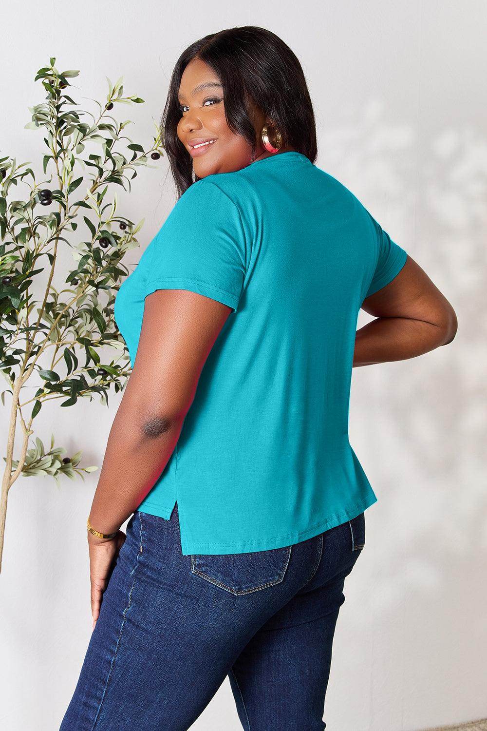 Basic Bae Full Size Round Neck Short Sleeve T-Shirt for Women - Selvanelle