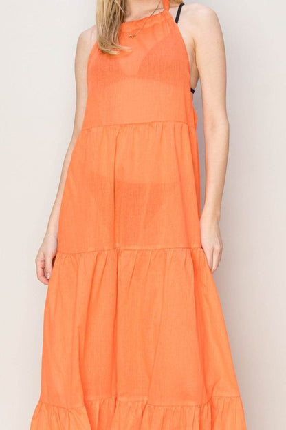 HYFVE Halter Neck Cover Up Maxi Dress - Selvanelle