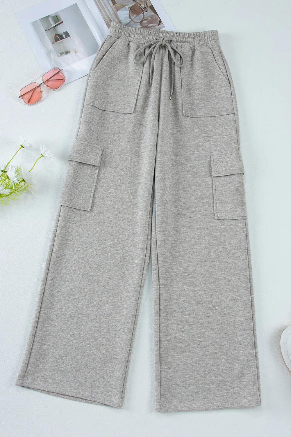 Drawstring Active Pants with Pockets for Comfort and Style