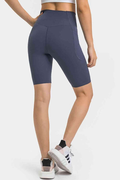 Millennia High Waist Biker Shorts with Pockets for Women - Selvanelle