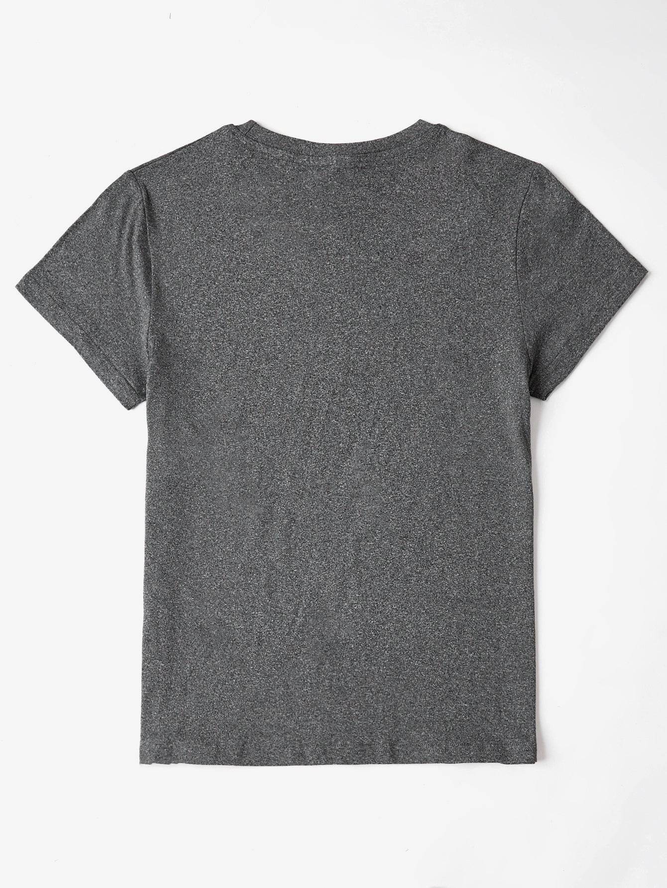 Rabbit Round Neck Short Sleeve T-Shirt - Selvanelle
