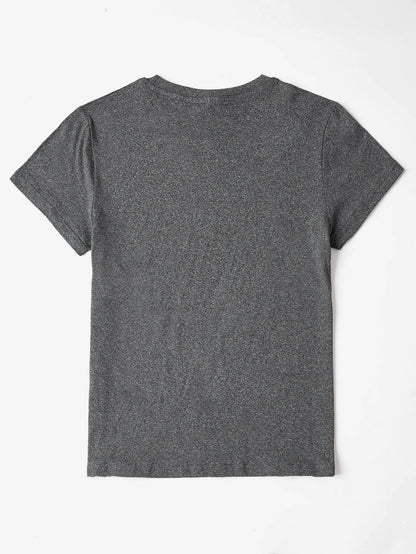 Rabbit Round Neck Short Sleeve T-Shirt - Selvanelle