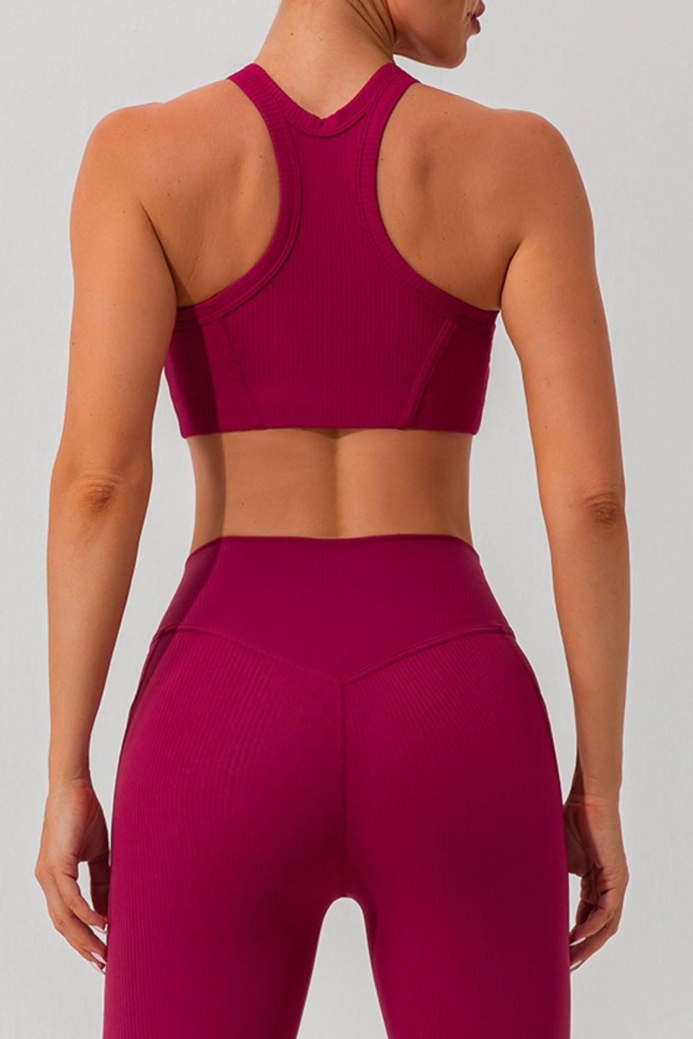 Round Neck Racerback Active Tank for Comfortable Workouts