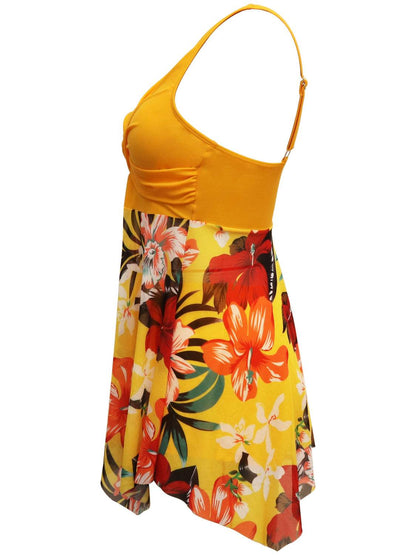 Printed Wide Strap Two-Piece Swim Set - Selvanelle