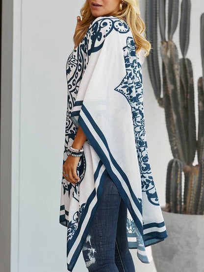 Printed Open Front Cover-Up - Selvanelle