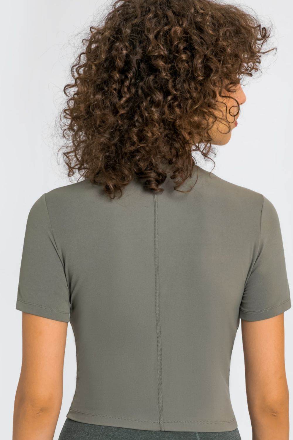 Millennia Round Neck Short Sleeve Yoga Tee - Selvanelle