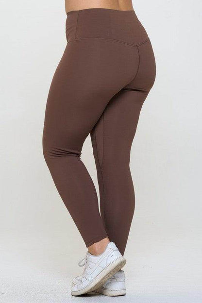 Yelete Full Size Fleece Lined High Waisted Leggings for Comfort - Selvanelle