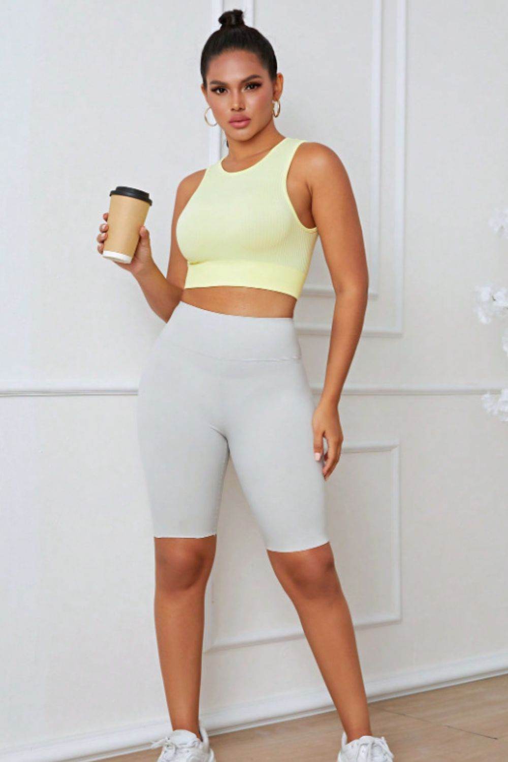 Round Neck Long Active Bra - Selvanelle